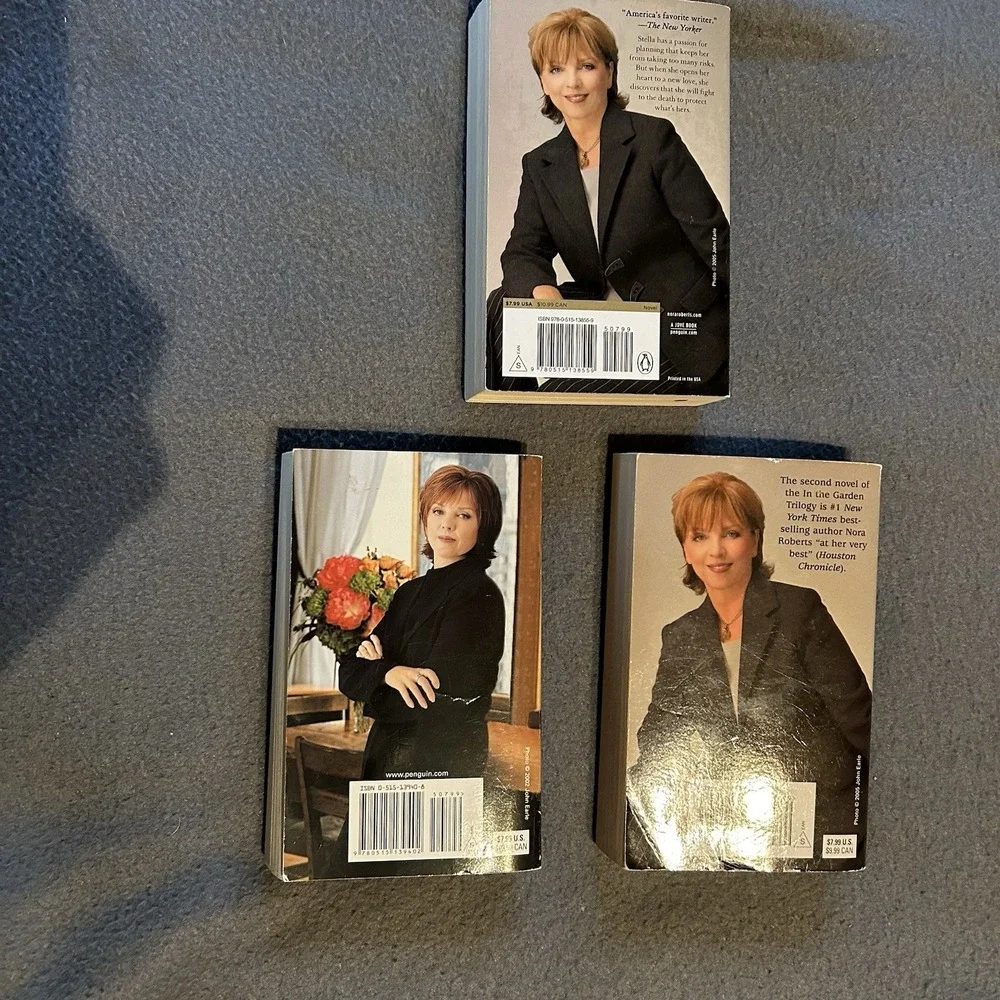 Nora Roberts IN THE GARDEN TRILOGY PB books Blue Dahlia Black Rose Red Lily